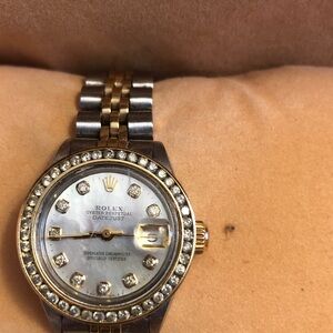 Rolex watch,Two Tone with Diamond and bezel watch,original packaging, never used